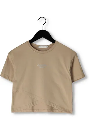 Calvin Klein Meisjes Tops & T-shirts Stack Logo Overlap T-shirt - - Maat 116