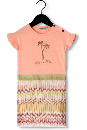 Like Flo Meisjes Jurken Fancy Plisse Dress - - Maat 74