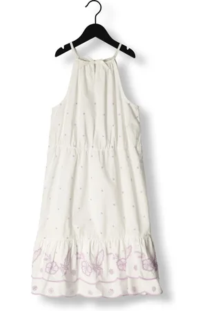 Scotch&Soda Meisjes Jurken Broderie Anglaise Ruffle Hem Dress - - Maat 104