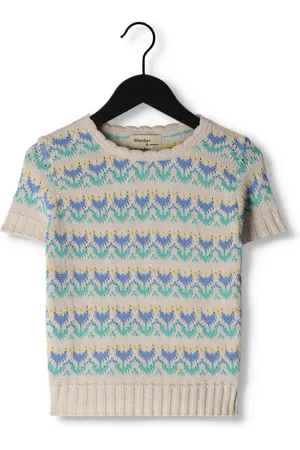 Wander & Wonder Meisjes Tops & T-shirts Floral Knit Twin Set - - Maat 110/116