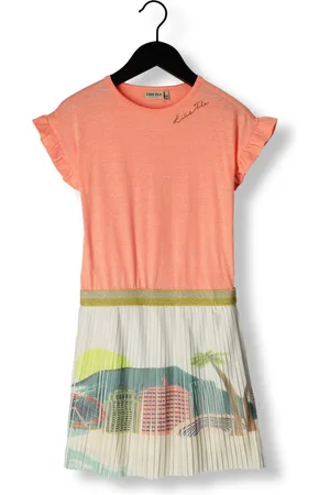 Like Flo Meisjes Jurken Fancy Plisse Dress - - Maat 104