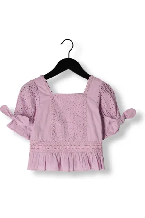 Scotch&Soda Meisjes Blouses Short Sleeved Broderie Anglaise Top - - Maat 104