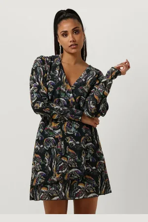 Alix the label Dames Jurken Ladies Knitted Paisley Lurex Dress - - Maat XS
