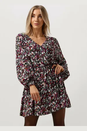 Alix the label Dames Jurken Ladies Woven Blurry Flower Wrap Dress - - Maat XS