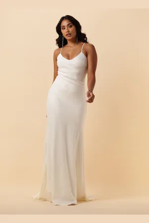 Y.A.S Dames Bruidsmode Yasdottea Strap Vneck Maxi Train Dress - - Maat XL