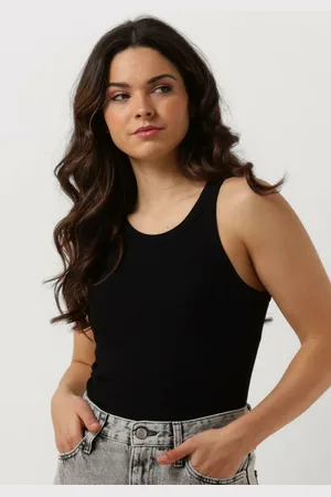 Calvin Klein Dames Tops & T-shirts Variegated Rib Woven Tab Tank - - Maat XL