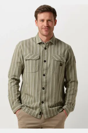 PME Legend™ Heren Overhemden Long Sleeve Shirt Yarn Dyed Stripe - - Maat XL