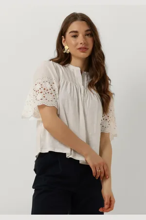 Ruby Tuesday Dames Blouses Salome Blouse With Half Embro Sleeves And Round Neck - - Maat 36