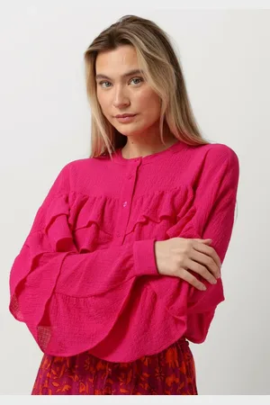 Alix the label Dames Blouses Ladies Woven Structured Chiffon Ruffle Blouse - - Maat XS