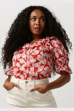 Scotch&Soda Dames Tops & T-shirts Off Shoulder Top With Rufflesda - - Maat 34