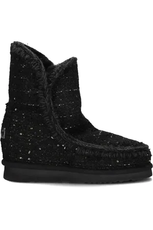 Mou Dames Enkellaarsjes Inner Wedge Tweed - - Maat 36