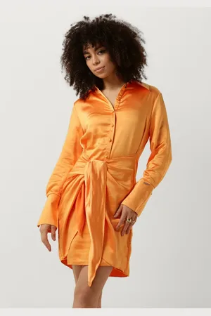 Colourful rebel Dames Jurken Mette Satin Wrap Dress - - Maat XS