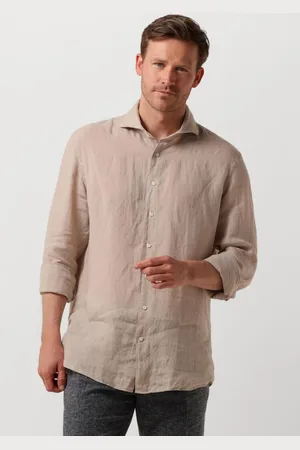 Profuomo Heren Overhemden Shirt X-cutaway Sc Linnen - - Maat 38