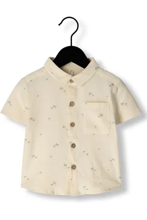 Rylee + Cru Jongens Overhemden Collared Short Sleeve Shirt Palm - - Maat 116/122