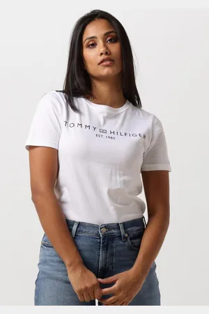 Tommy Hilfiger Dames Tops & T-shirts Rec Corp Logo C-nk - - Maat XL