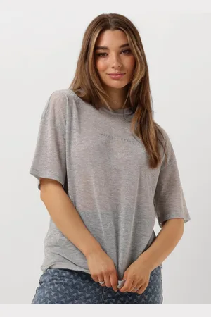 Alix the label Dames Tops & T-shirts Ladies Knitted Sheer T-shirt - - Maat XS