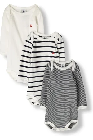Petit Bateau Baby Rompers 3 Bodies Us Ml - - Maat 62