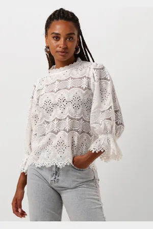 Neo Noir Dames Blouses Adela Big Embroidery Blouse - - Maat 36