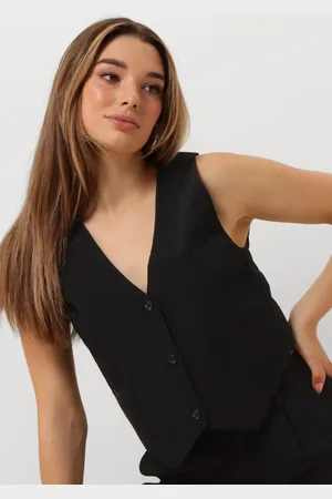 Alix the label Dames Blazers Ladies Woven Stripy Waistcoat - - Maat XL