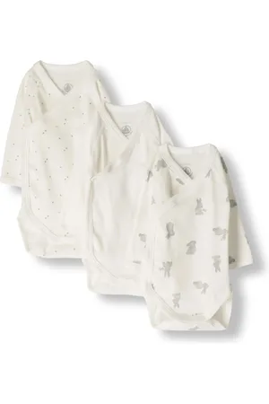 Petit Bateau Baby Rompers 3 Bodies Naiss Ml - - Maat 50