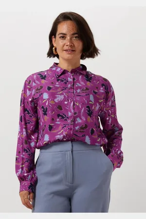 POM Amsterdam Dames Blouses Milly Featherfest Cactus Pink - - Maat 36