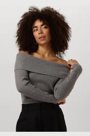 Minus Dames Truien & Vesten Fame Off Shoulder Knit Pullover - - Maat XL