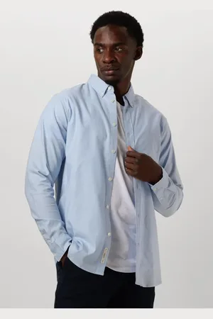 Scotch&Soda Heren Overhemden Oxford Solid - - Maat XL