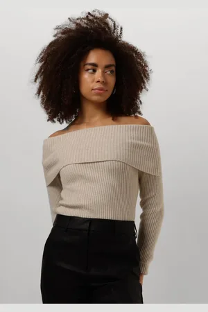 Minus Dames Truien & Vesten Fame Off Shoulder Knit Pullover - - Maat XL
