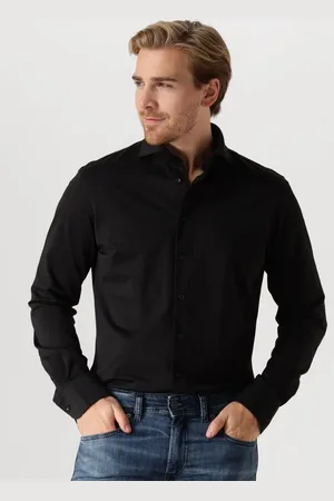 Profuomo Heren Overhemden Shirt X-cutaway Japanese Knitted - - Maat 38