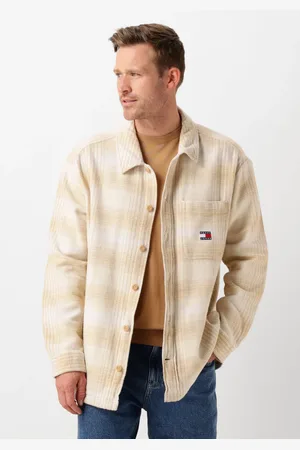 Tommy Hilfiger Heren Overhemden Tjm Badge Check Overshirt - - Maat XL