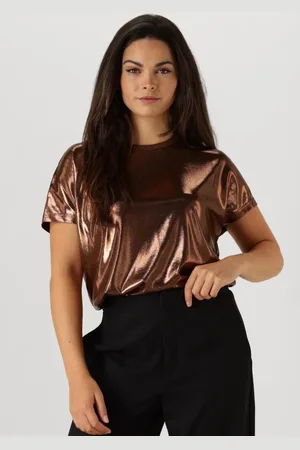 Mos Mosh Dames Tops & T-shirts Nivola O-neck Metallic Tee - - Maat S