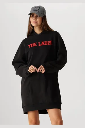 Alix the label Dames Jurken Ladies Knitted Hooded Sweat - - Maat XS