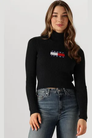 Tommy Hilfiger Dames Truien & Vesten Tjw Melange Trtlnck Flag Sweater - - Maat XL