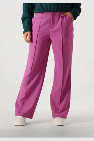 Colourful rebel Dames Broeken Rus Uni Pintruck Straight Pants - - Maat XL