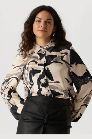 Jansen Amsterdam Dames Blouses Wgp771 Blouse Carola - - Maat XXL