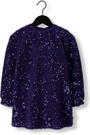 Your Wishes Meisjes Jurken Sequin Mesh Dress - - Maat 104