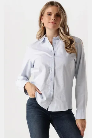 Tommy Hilfiger Dames Blouses Oxford Cotton Regular Shirt - - Maat 36