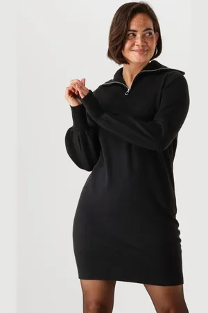 Y.A.S Dames Jurken Yasshanti Ls Zip Knit Dress - - Maat XL