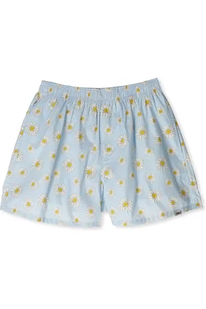 Pockies Heren Boxershorts Blue Flowers - - Maat XL