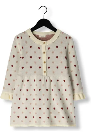 Lil Atelier Baby Jurken Nmfsaran Ls Knit Dress Heart - - Maat 104