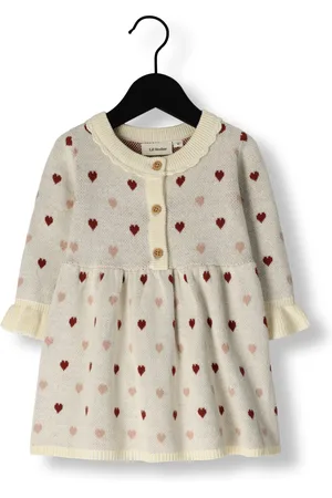 Lil Atelier Baby Jurken Nbfsaran Ls Knit Dress Heart Lil - - Maat 56