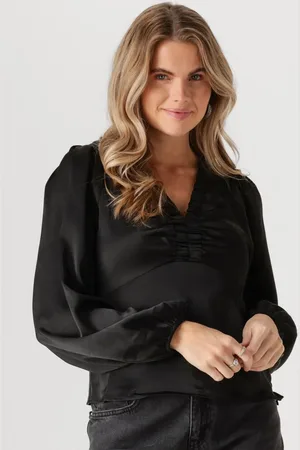 Neo Noir Dames Blouses Istana Heavy Sateen Blouse - - Maat XL