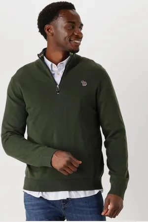Paul Smith Heren Truien & Vesten Mens Sweater Zip Neck Zeb Bad - - Maat XL