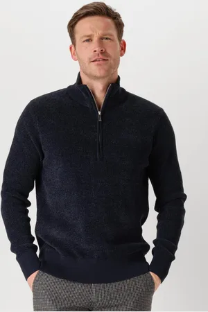 SELECTED Heren Truien & Vesten Slhrodney Ls High Neck Half Zip - - Maat XL