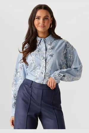 NUKUS Dames Blouses Tessa Blouse Paillet - - Maat XL