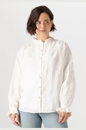 NUKUS Dames Blouses Jenna Blouse Embroidery - - Maat XL