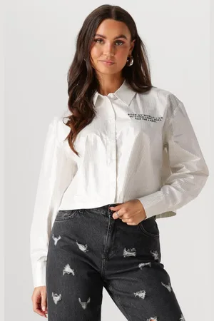 Alix the label Dames Blouses Ladies Woven Pintstipe Blouse - - Maat XL