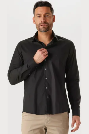 Calvin Klein Heren Overhemden Poplin Stretch Slim Shirt - - Maat 38