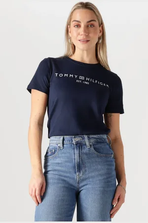 Tommy Hilfiger Dames Tops & T-shirts Reg Corp Logo - - Maat XL