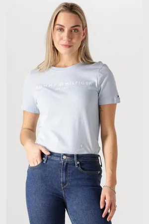 Tommy Hilfiger Dames Tops & T-shirts Reg Corp Logo - - Maat XL